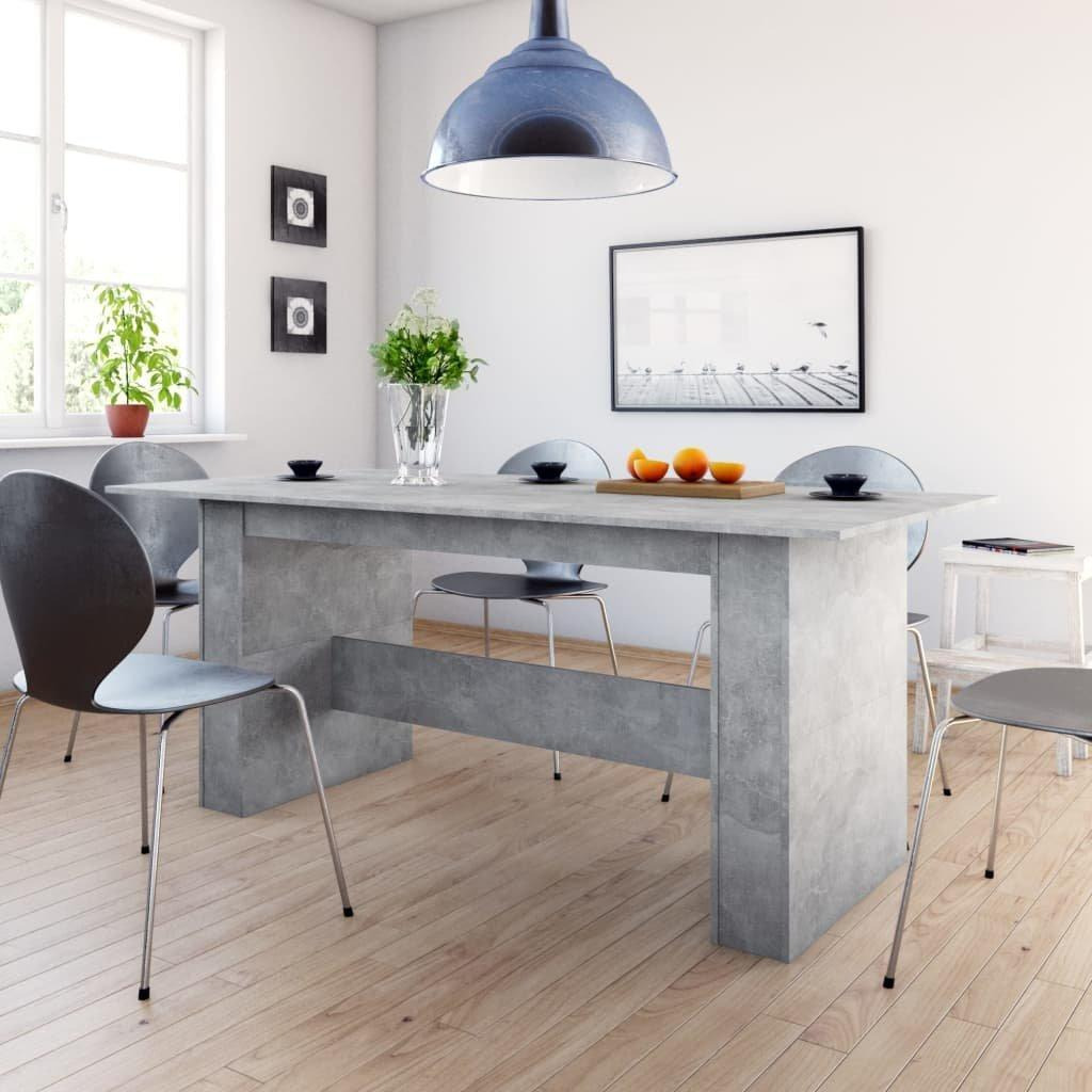Dining Table Concrete Grey 180x90x76 cm Engineered Wood - image 1