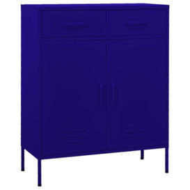 Storage Cabinet Navy Blue 80x35x101.5 cm Steel - thumbnail 1