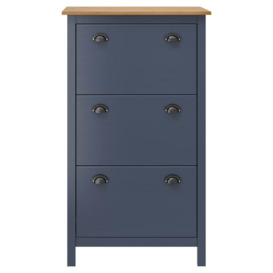 Shoe Cabinet Hill Grey 72x35x124 cm Solid Pine Wood - thumbnail 2