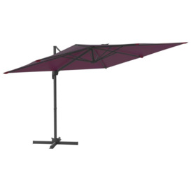 Cantilever Umbrella with Aluminium Pole Bordeaux Red 400x300 cm - thumbnail 2