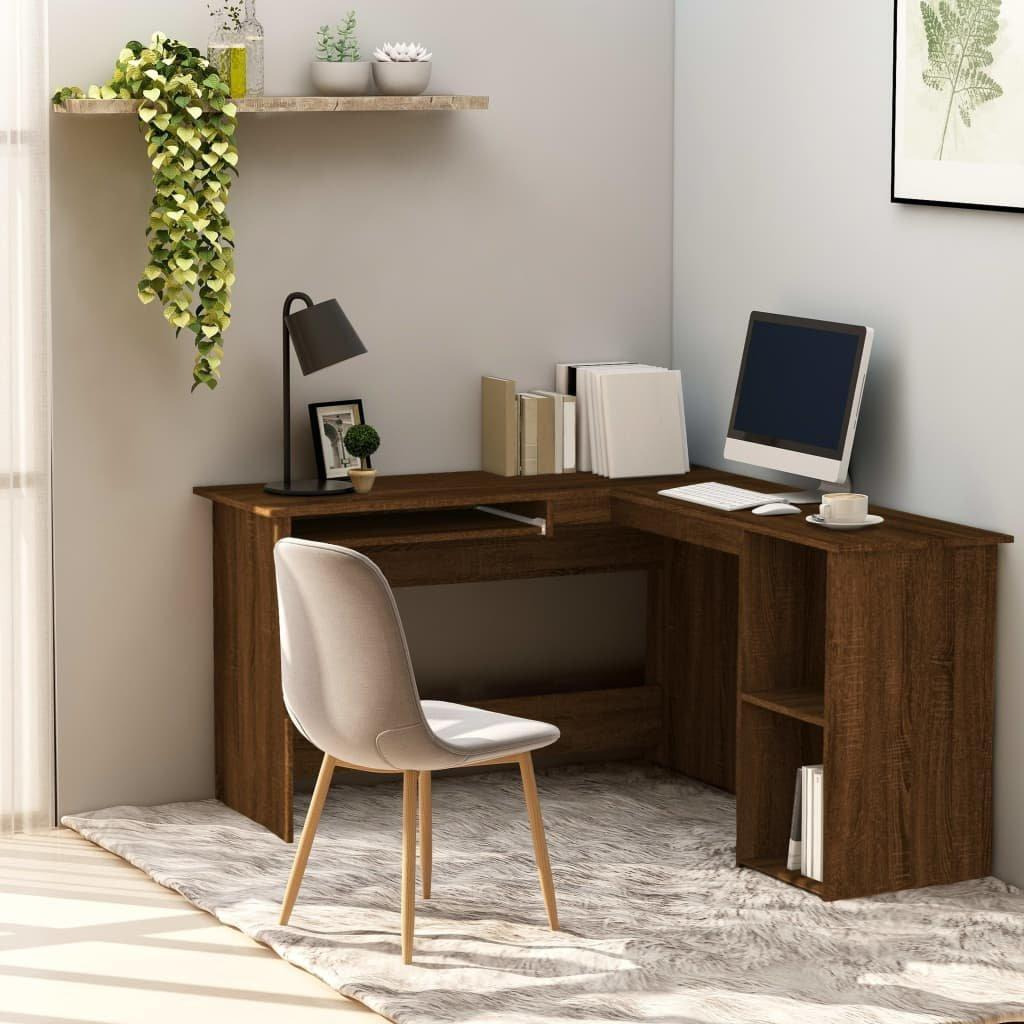 Corner Desk Brown Oak 120x140x75 cm Engineered Wood - image 1