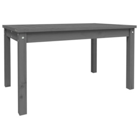 Garden Table Grey 82.5x50.5x45 cm Solid Wood Pine - thumbnail 2