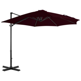 Cantilever Umbrella with Aluminium Pole Red 300 cm - thumbnail 1