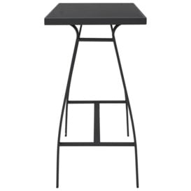 Garden Bar Table Black 110x60x110 cm Tempered Glass - thumbnail 3