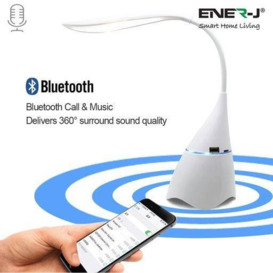 LED Table Lamp with Bluetooth Speaker - White - thumbnail 3