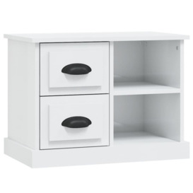 Bedside Cabinet High Gloss White 60x35.5x45 cm - thumbnail 2