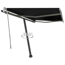 Freestanding Manual Retractable Awning 300x250 cm Anthracite - thumbnail 1