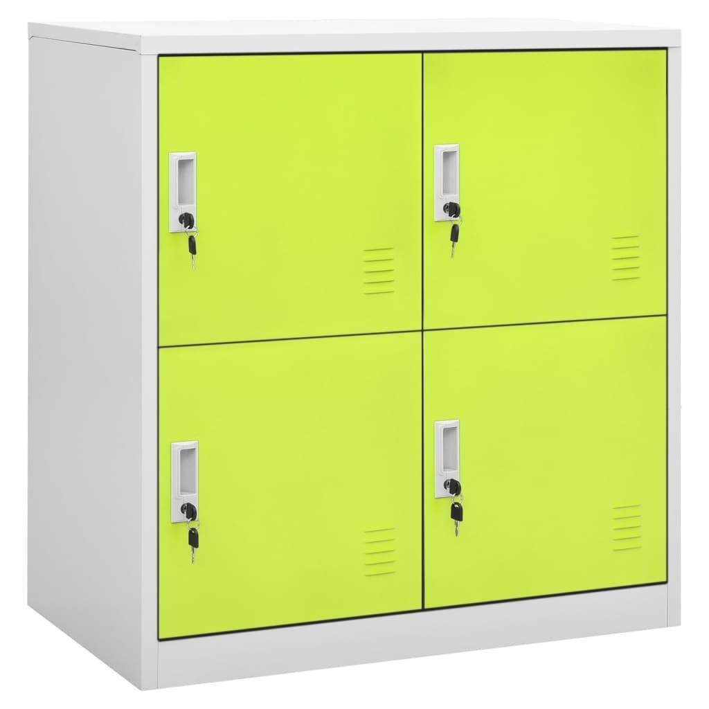 Locker Cabinet Light Grey and Green 90x45x92.5 cm Steel - image 1