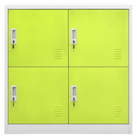 Locker Cabinet Light Grey and Green 90x45x92.5 cm Steel - thumbnail 2
