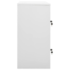 Locker Cabinet Light Grey and Green 90x45x92.5 cm Steel - thumbnail 3