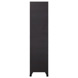 Locker Cabinet Anthracite and Red 90x45x180 cm Steel - thumbnail 3