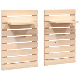 Wall-mounted Bedside Shelves 2 pcs Solid Wood Pine - thumbnail 2