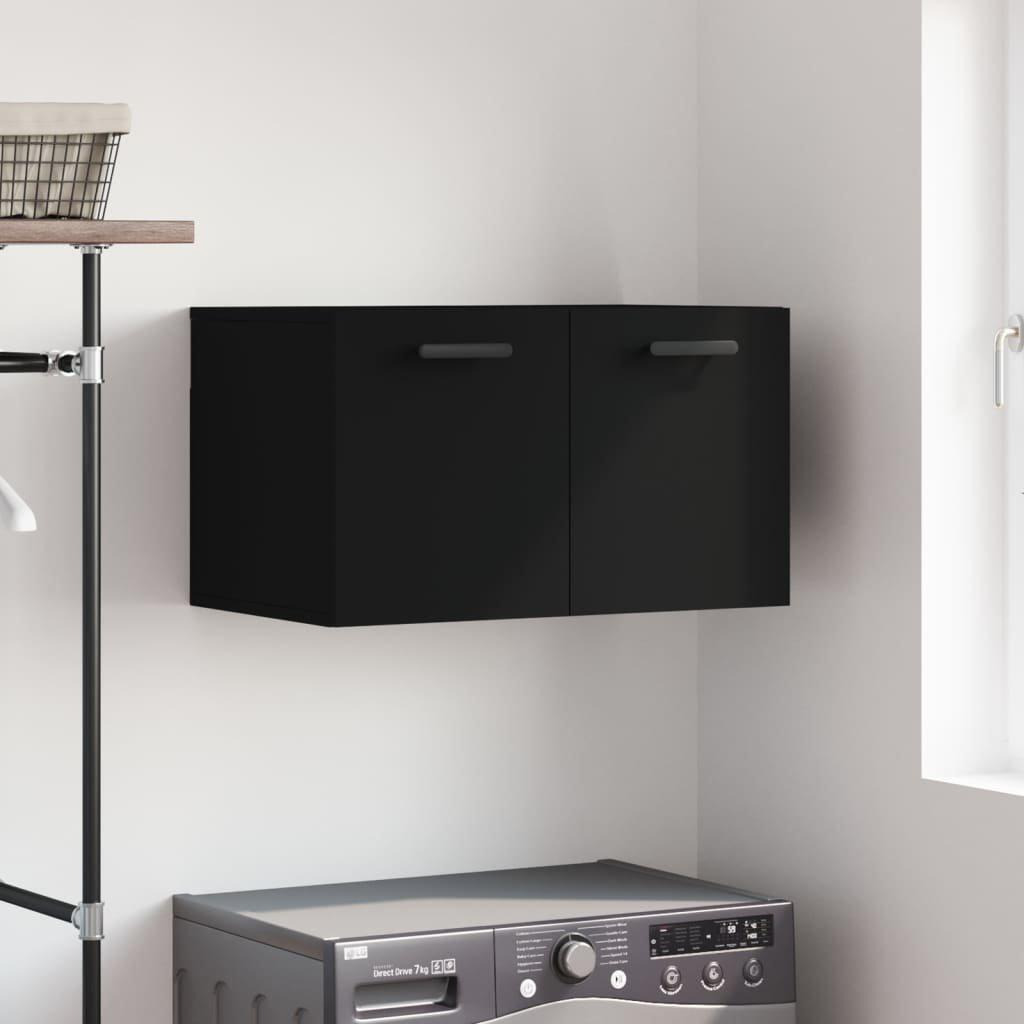 Wall Cabinet Black 60x36.5x35 cm Engineered Wood - image 1