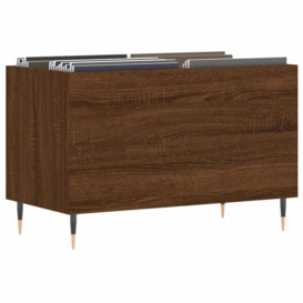 Record Cabinet Brown Oak 74.5x38x48 cm Engineered Wood - thumbnail 3