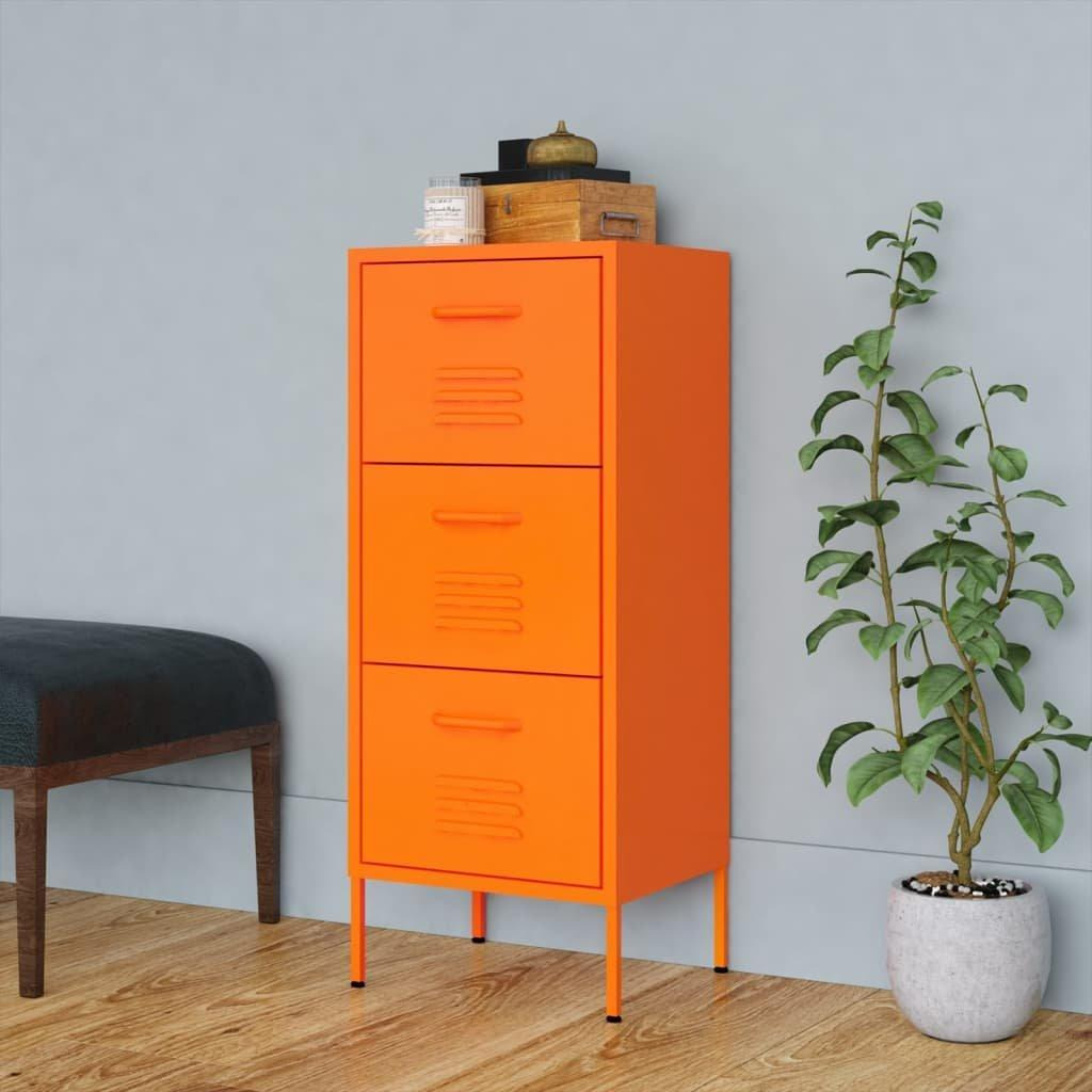 Storage Cabinet Orange 42.5x35x101.5 cm Steel - image 1