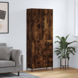 Highboard Smoked Oak 69.5x34x180 cm Engineered Wood - thumbnail 1