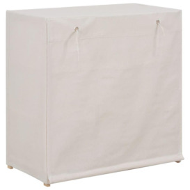Shoe Cabinet with Cover White 79x40x80 cm Fabric - thumbnail 3