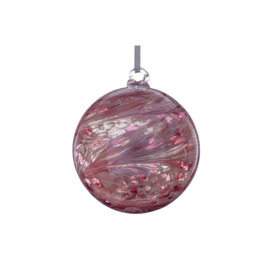 Sienna Glass 10cm Friendship Ball Pastel Pink