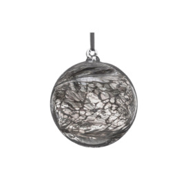 Sienna Glass 10cm Friendship Ball Pastel Silver
