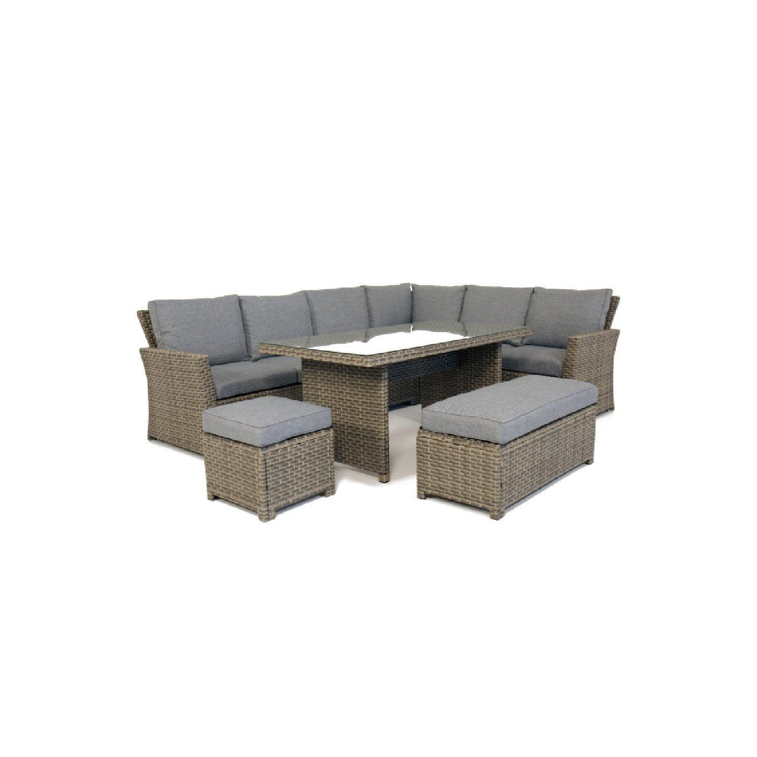 Palma Corner Outdoor 9 Seater Rattan Garden Lounge Set