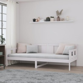 Day Bed White Solid Wood Pine 90x200 cm - thumbnail 1