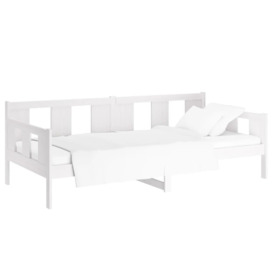 Day Bed White Solid Wood Pine 90x200 cm - thumbnail 3