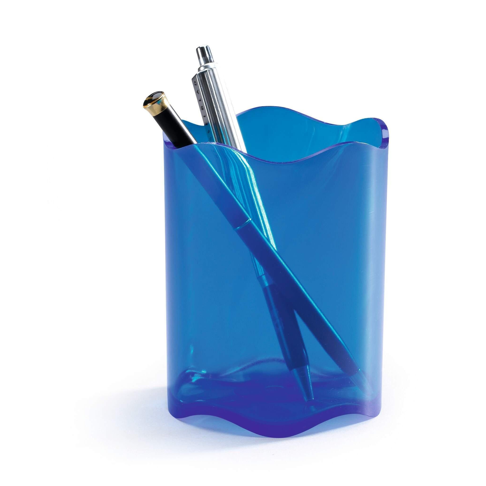 TREND Pen Pot Pencil Holder Desk Tidy Organizer Cup - Blue - image 1