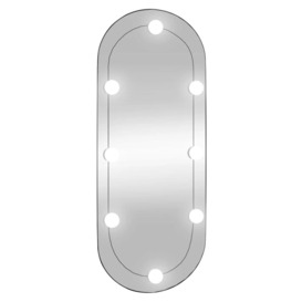 Wall Mirror with LED Lights 30x70 cm Glass Oval - thumbnail 3