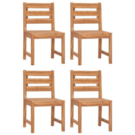 Garden Chairs 4 pcs Solid Wood Teak - thumbnail 2