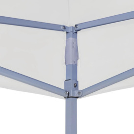 Professional Folding Party Tent 2x2 m Steel White - thumbnail 3