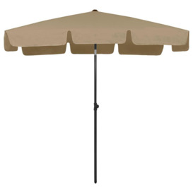 Beach Umbrella Taupe 200x125 cm - thumbnail 2