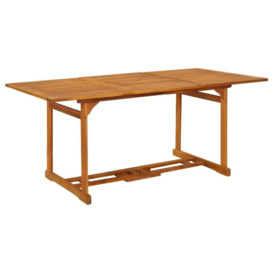 Garden Dining Table 180x90x75 cm Solid Acacia Wood - thumbnail 1