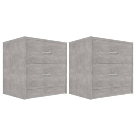 Bedside Cabinets 2 pcs Concrete Grey 40x30x40 cm Engineered Wood - thumbnail 2