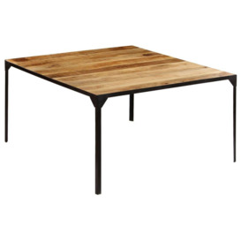 Dining Table 140x140x76 cm Solid Mango Wood - thumbnail 1