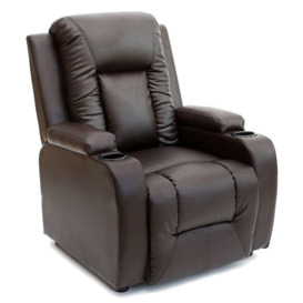 Oslo Leather Armchair Manual Push Back Recliner