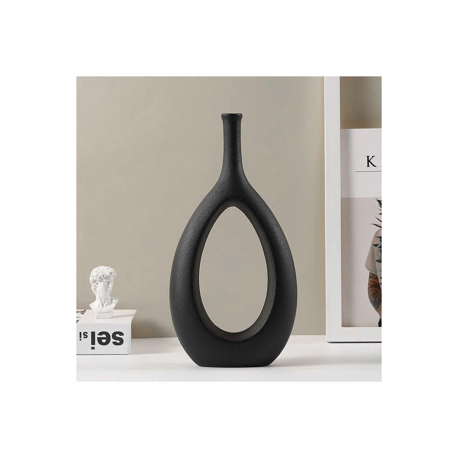 Ceramic Hollow Vase Ornaments For Living Room