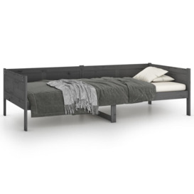 Day Bed Grey Solid Wood Pine 90x190 cm - thumbnail 2