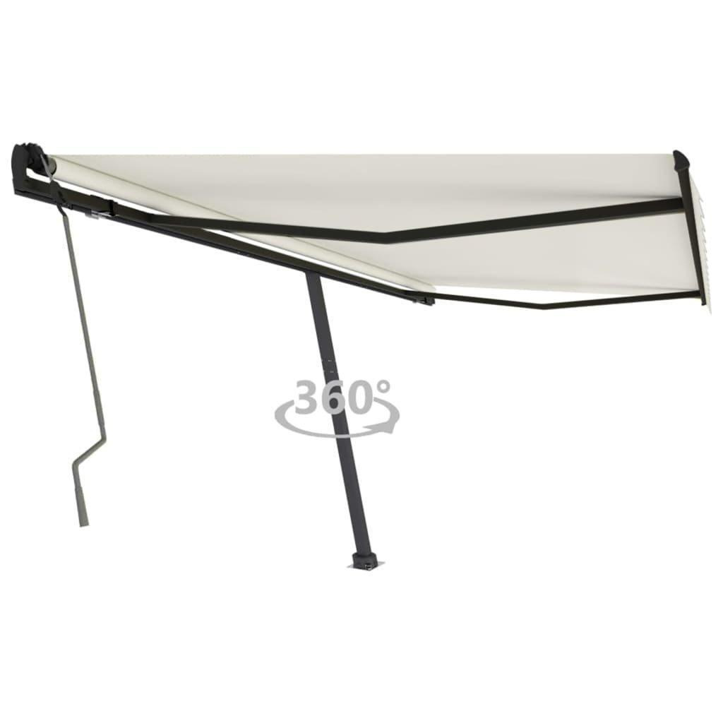 Freestanding Manual Retractable Awning 400x350 cm Cream - image 1