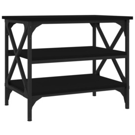 Side Table Black 55x38x45 cm Engineered Wood - thumbnail 2