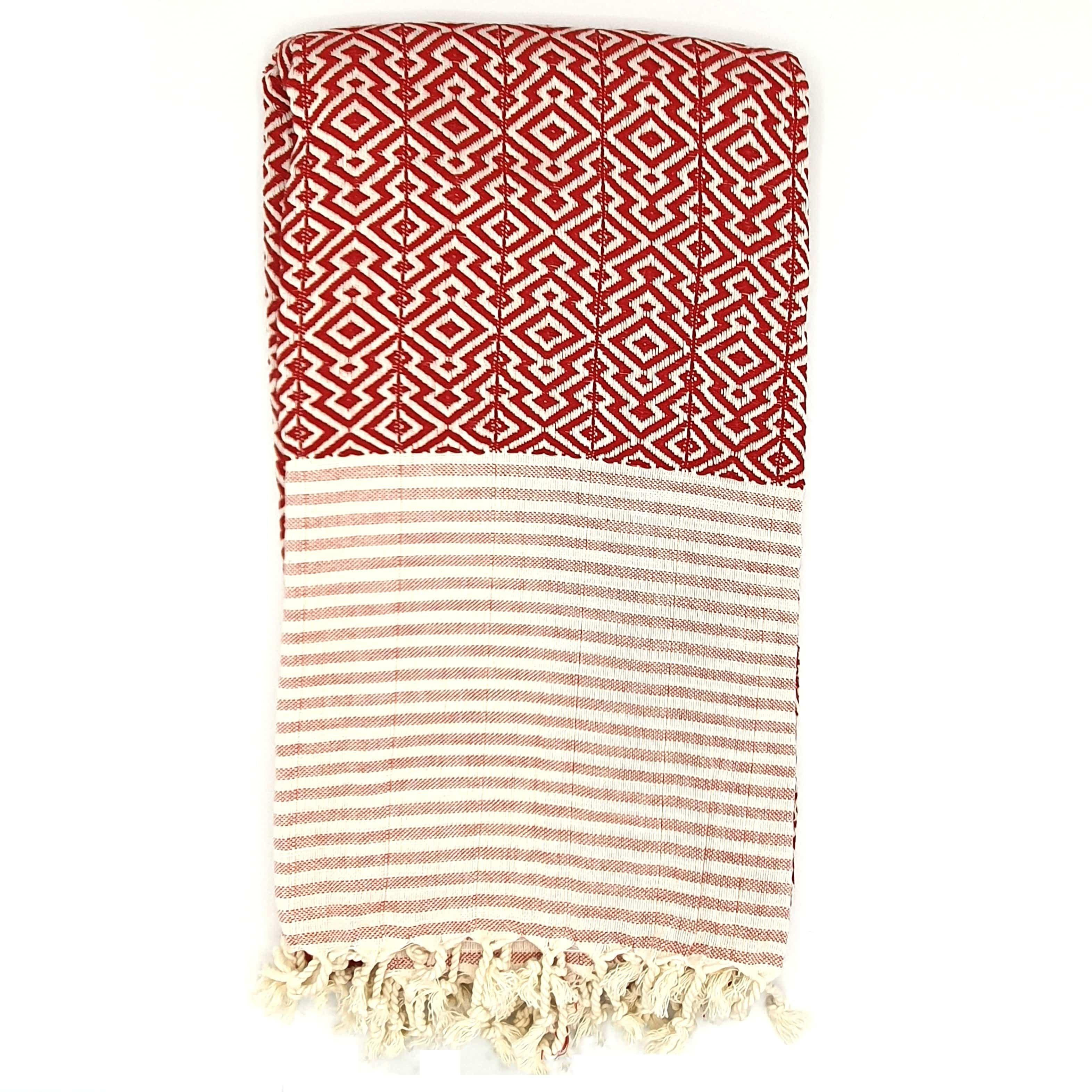 Nisa Hammam Towel, Red - image 1