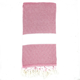 Destan Hammam Towel, Coral Pink - thumbnail 1