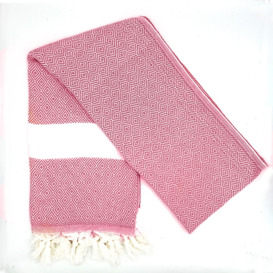 Destan Hammam Towel, Coral Pink - thumbnail 2