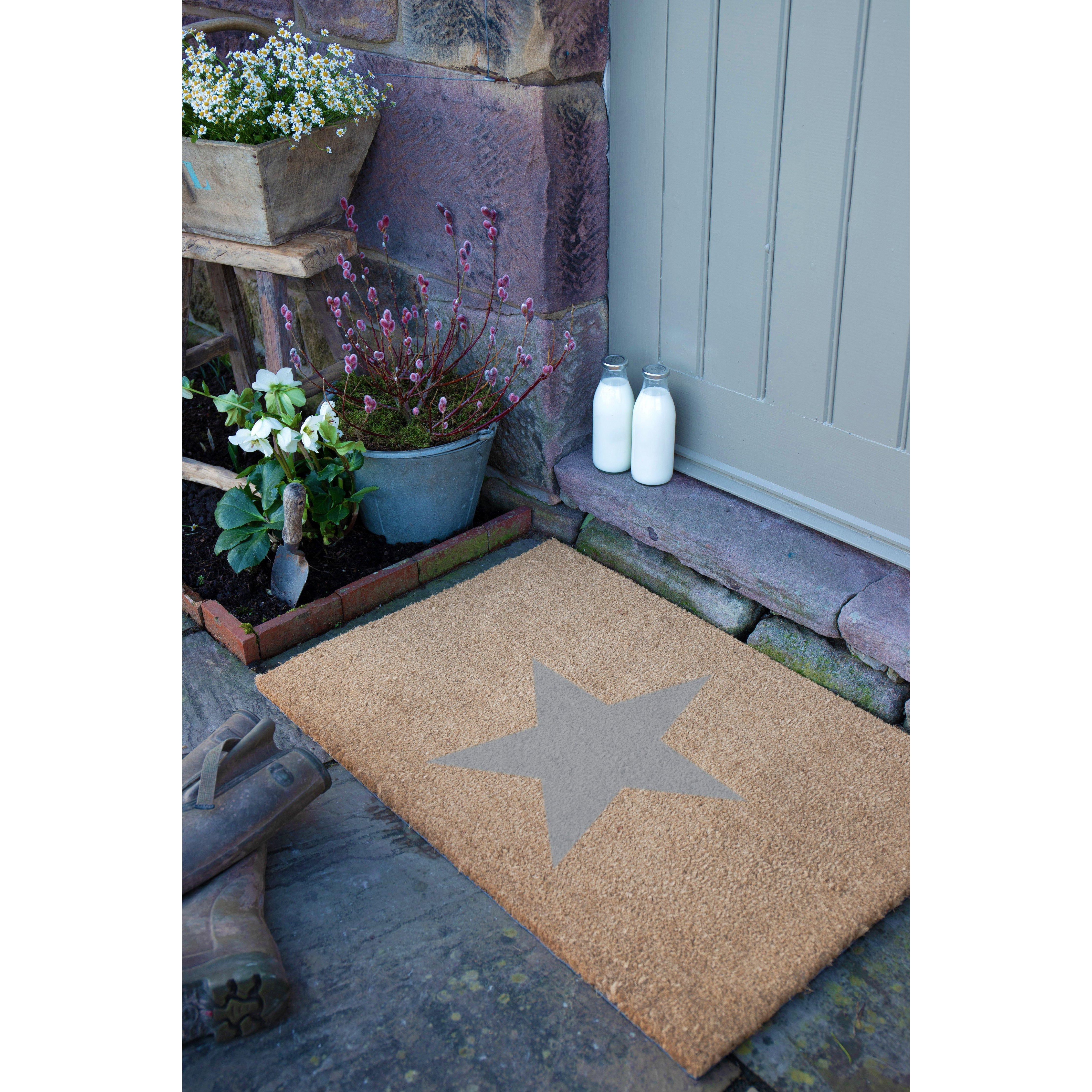 Country Home Star Extra Large Grey Doormat - image 1