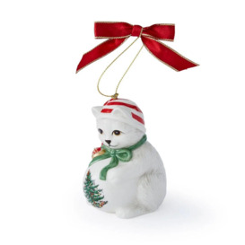 Spode Christmas Tree Playful Kitten Ornament - thumbnail 2