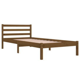 Day Bed Solid Wood Pine 90x200 cm Honey Brown - thumbnail 3