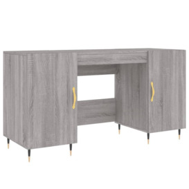 Desk Grey Sonoma 140x50x75 cm Engineered Wood - thumbnail 3