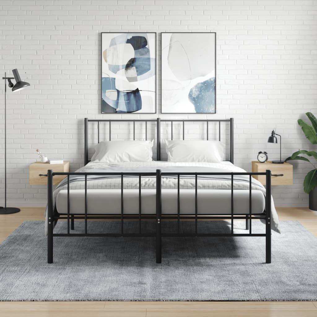Wall-mounted Bedside Cabinets 2 pcs Sonoma Oak 35x35x20 cm - image 1