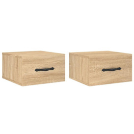 Wall-mounted Bedside Cabinets 2 pcs Sonoma Oak 35x35x20 cm - thumbnail 2