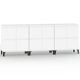 Sideboards 3 pcs White 60x35x70 cm Engineered Wood - thumbnail 2