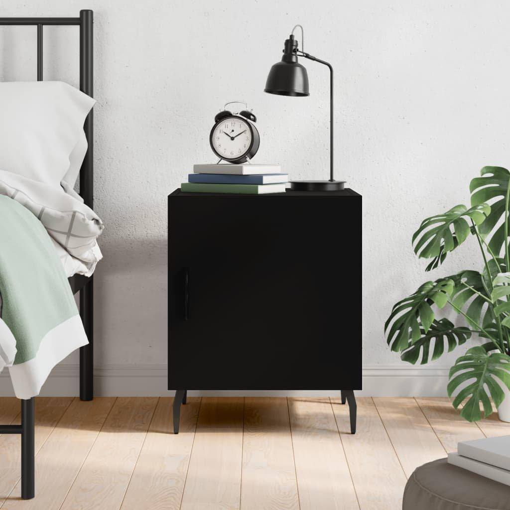 Bedside Cabinet Black 40x40x50 cm Engineered Wood - image 1